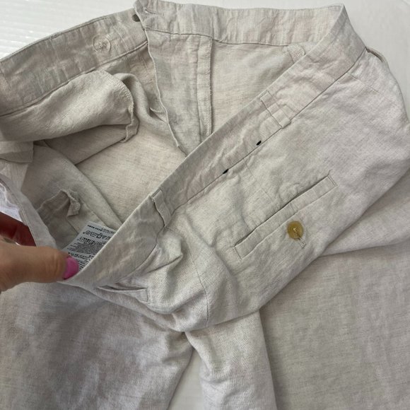 BananaRepublic linen cotton beige  Bermuda shorts. SIZE 6 - Picture 9 of 16